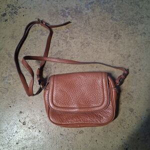 J. Crew Brown Leather Messenger Bag